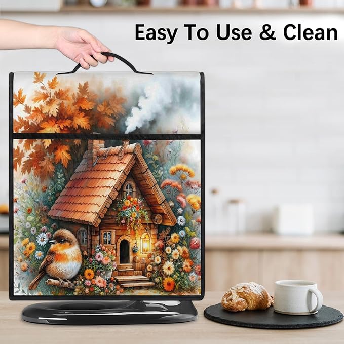 cfpolar Kitchen Aid Mixer Cover Compatible with 6-8 Quarts Autumn Bird Castle Stand Mixer Cover Kitchen Aid Mixers Accessories Appliance Organizer Bag Dust Covers with Zipper Pocket