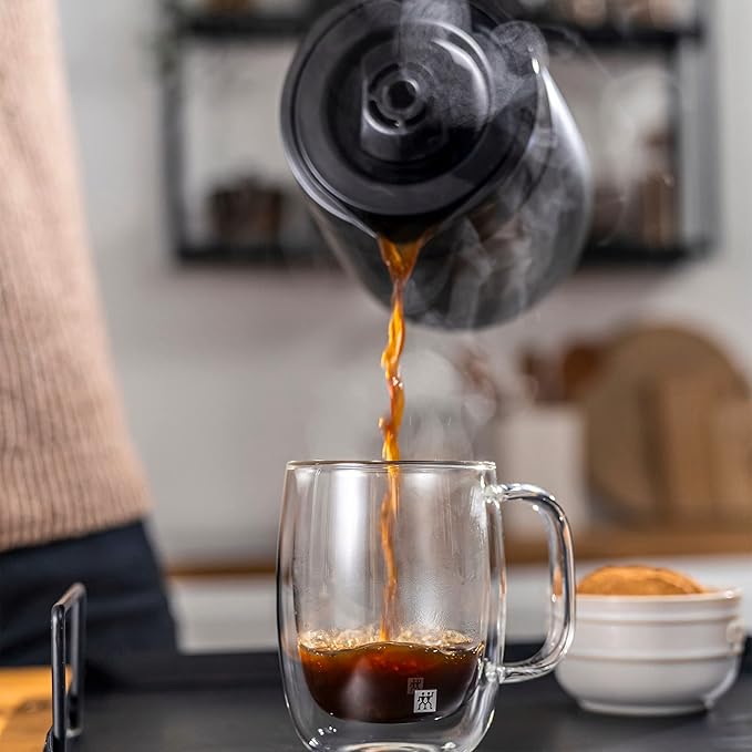 ZWILLING Enfinigy Drip Coffee Maker with Thermo Carafe 10 Cup Awarded the SCA Golden Cup Standard Black