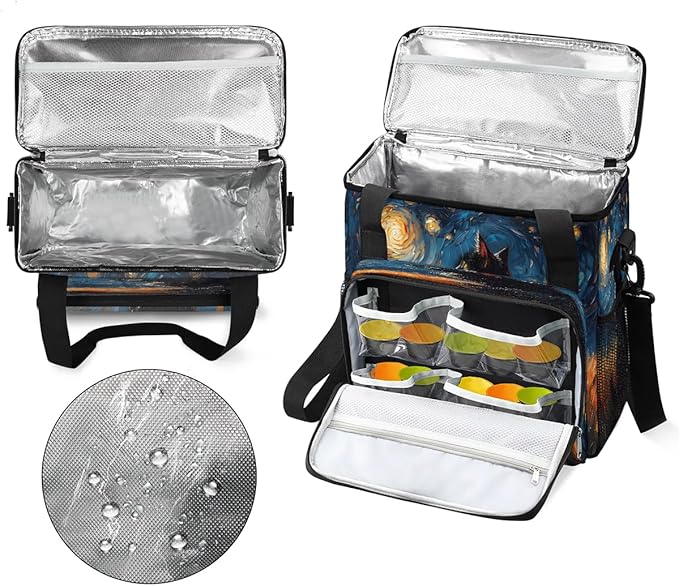 Galaxy Animal Cat Coffee Maker Carrying Bag for Keurig K-Mini or K-Mini Plus Storage Portable Coffee Maker Travel Bag