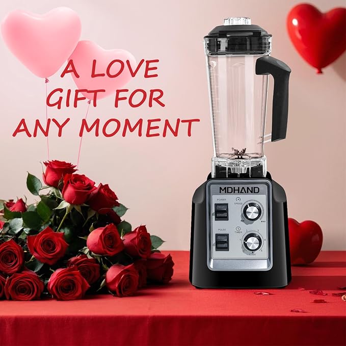 Professional Blender for Smoothies Powerful 1400W Smoothie Blender 68oz Large Capacity with 2 To-Go Cups 6 Stainless Steel Blades Kitchen Blenders for Smoothies Ice Crushing &amp Frozen Fruit