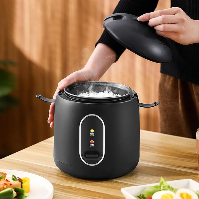 GRFIT 1.2L Mini Electric Rice Cooker Multi-Function 1-2 People Porridge Soup Small Cooking Machine Non-Stick Food Steamer (Color : A)