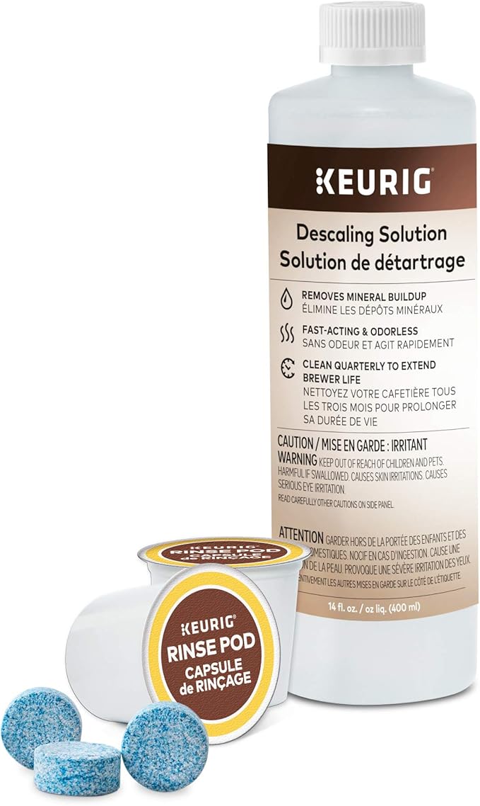 Keurig K- Slim Single Serve K-Cup Pod Coffee Maker Multistream Technology Black &amp K-Duo 3 Month Care Brewer Maintenance Kit