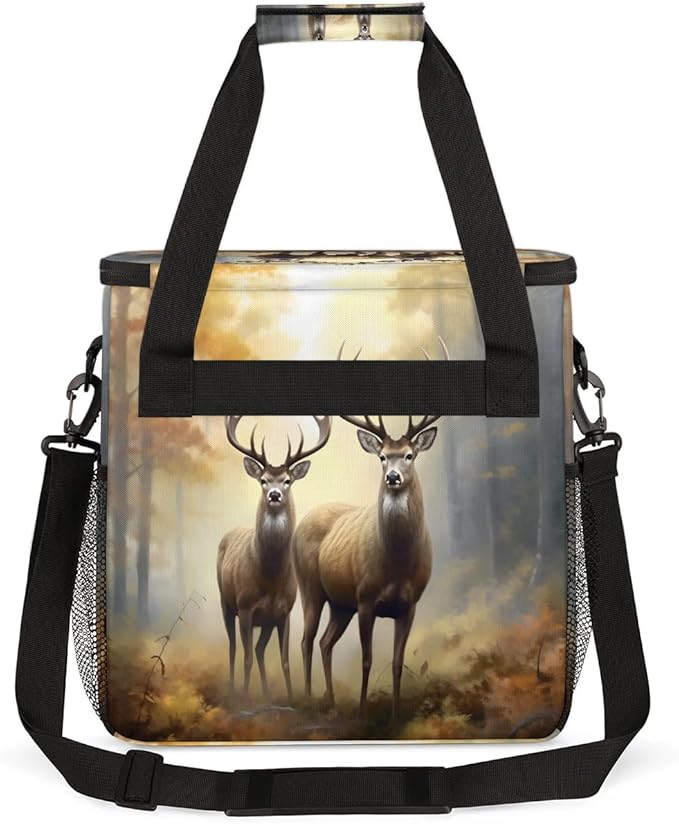 Deer Dreamy Misty Forest Coffee Maker Carrying Bag for Keurig K-Mini or K-Mini Plus Storage Portable Coffee Maker Travel Bag