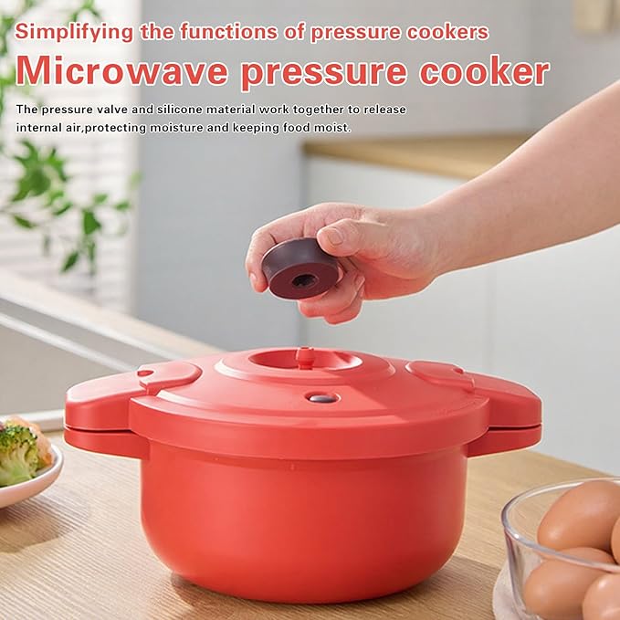 BestYiJo Microwave Rice Cooker - 2.3L BPA-Free Microwave Pressure Cooker | Quick Healthy Meals | Perfect for Busy Professionals &amp Families Microwave pressure cooker
