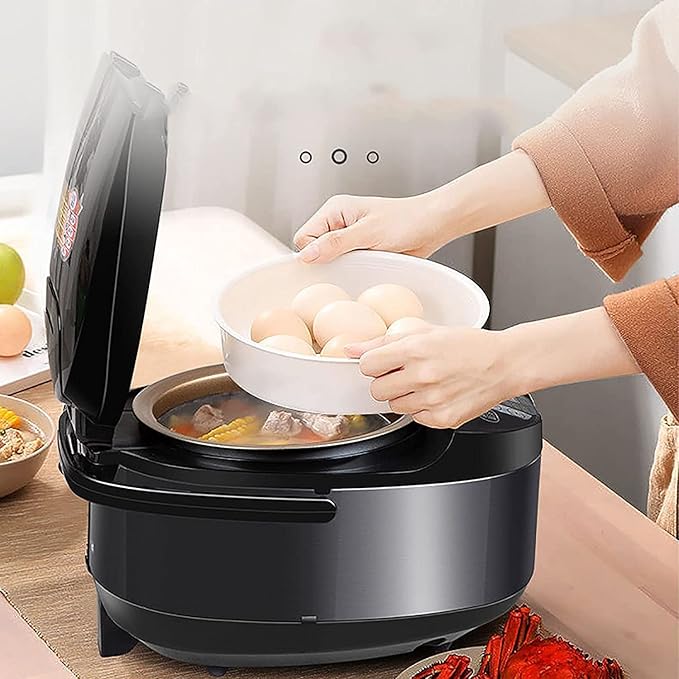 Rice Cooker Household Multifunctional Non-Stick Rice CookerIntelligent Insulation and 24H Reservation for 1-9 People (5L) ()