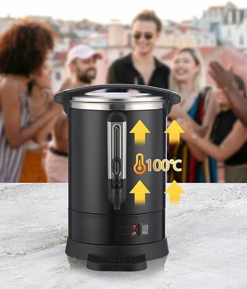 100 Cups Coffee Urn&ampHot Beverage Dispenser 14 L/3.7 Gal Double Wall Commerical Coffee Maker Large Capacity Hot Coffee Dispenser for Buffet Catering Wedding Gathering Stainless Steel Hot Water U