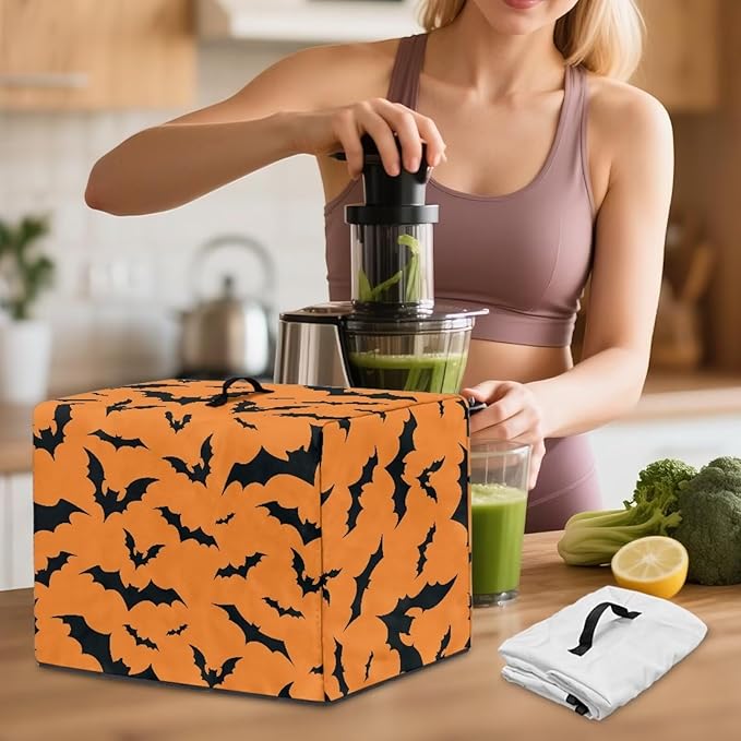 Halloween Bat Home Decor Blender Cover – Stylish Juicer Dust Cover Fits Most Stand Mixers &amp Coffee Makers Easy to Store &amp Wash Floral Print Design
