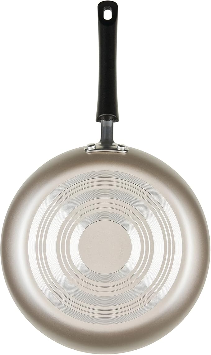 12 Pcs Nonstick Cookware Set with Cooking Tools - Easy Clean &amp Dishwasher Safe Champagne Color Ideal for Home Kitchen