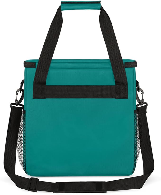 Teal Coffee Maker Carrying Bag Waterproof Insulated Leakproof Cooler Bag Portable Storage Tote Bag Organizer With Shoulder Strap