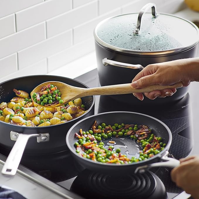 KitchenAid Hard Anodized Induction Nonstick Cookware Pots and Pans Set 10 Piece Matte Black