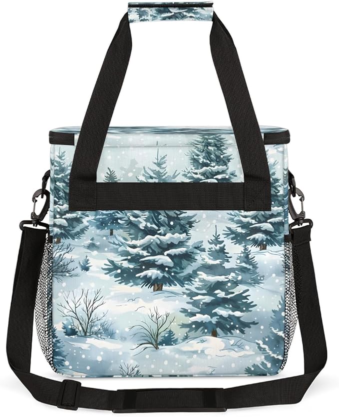 Graffiti Tree Coffee Maker Carrying Bag Christmas Festivals Travel Storage Bag Compatible with K-Mini or K-Mini Plus Single Serve Coffee Brewer Carrying Case with Multiple Pockets &amp Shoulder Str