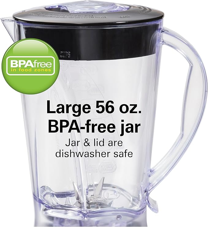 Hamilton Beach Smoothie Blender 56 oz. Jar 10 Speeds Black