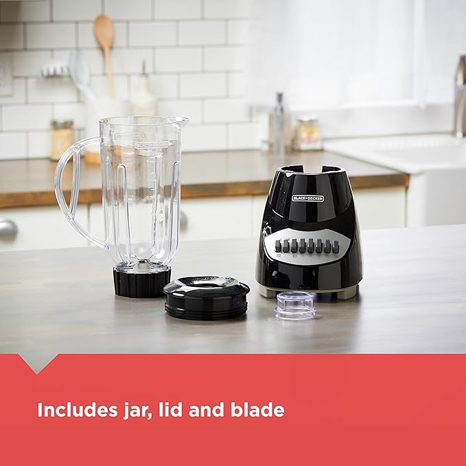 BLACK+DECKER Crush Master Blender 10-Speeds with Stainless Steel Blades Black BL2010BP