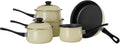 Premier Housewares 204211 Carbon Steel Belly Pan Set Cream 5 Piece
