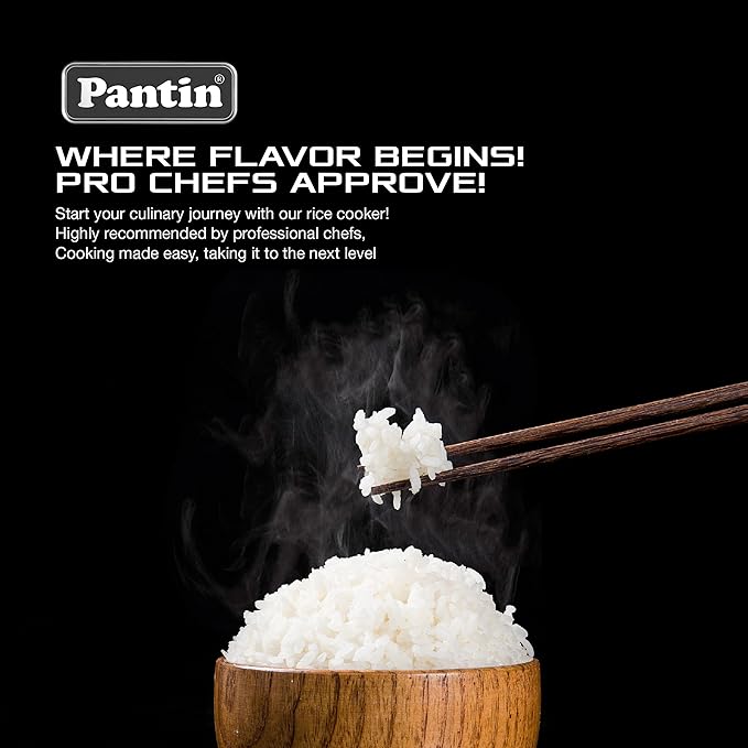 Pantin Commercial Electric Rice Cooker – 25 Cups Raw / 50 Cups Cooked Capacity w/Measuring Cup &amp Scoop – High-Efficiency Large Rice Cooker Commercial Rice Cooker for Restaurants Hotels and Cateri