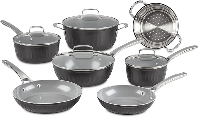 Cuisinart 11-Pc Color Impressions Ceramic Nonstick Set 58S-11BK