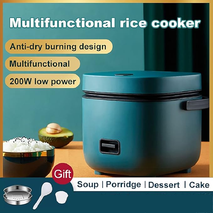 Rice Cooker 2 Person Multi Cooker With Non-Stick Inner Pot With Indicator Lights For 1-2 People