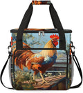 Coffee Maker Carrying Bag Oil Painting Rooster Single Cup Coffee Maker Travel Bag Compatible with Keurig K-Mini or K-Mini Plus Portable Storage Bag with Shoulder StrapAZ-205