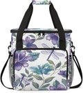 Flowers Dragonfly Coffee Maker Carrying Bag Portable Travel Storage Tote Bag Compatible with K-Mini or K-Mini Plus Single Serve Coffee Brewer Carrying Case with Multiple Pockets &amp Shoulder Strap