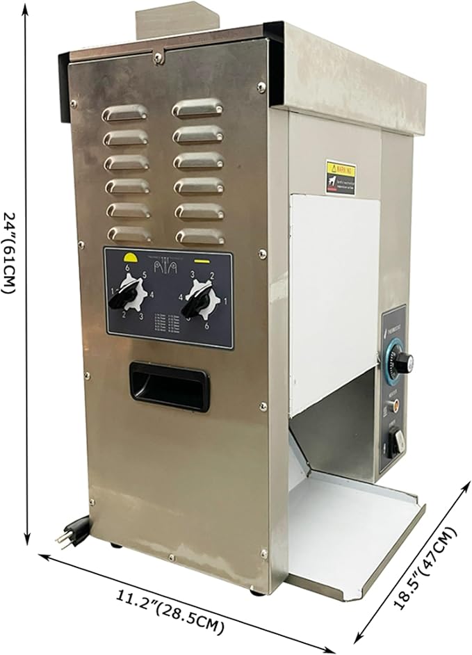 Vertical Commercial Burger Machine Hamburger Bun Toaster Chain Toaster for Restaurants Bakery Cafeteria Diner Chain Type Automatic Adjustable 2000W