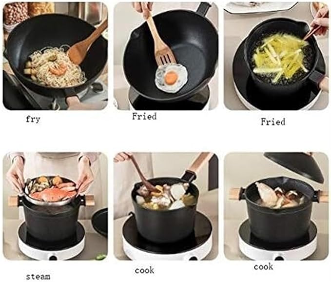 RUVOO Cookware Set Pots and Pans Creative Cooking Pot Non-Stick Household Cooking Pot Cookware Sets Kitchen Supplies Kitchen Cooking Set