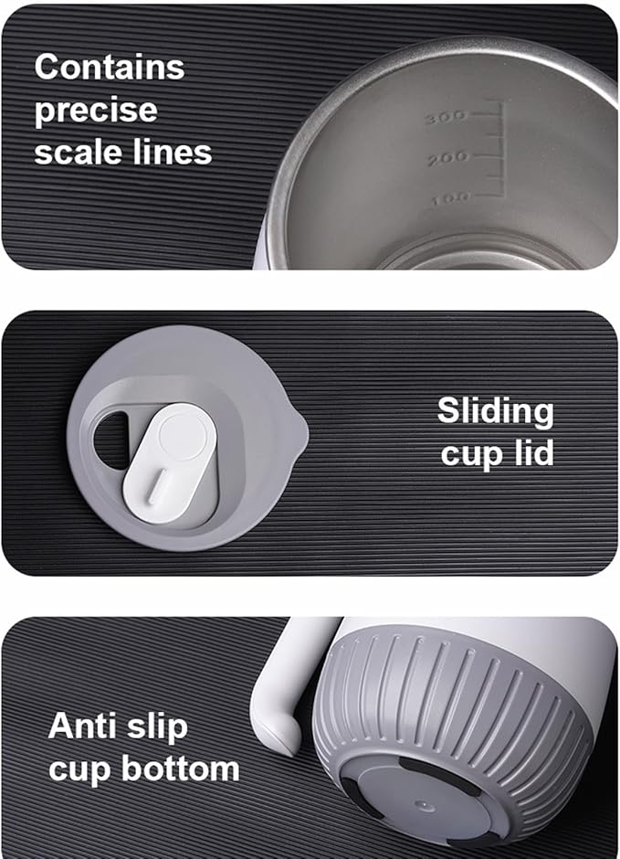 Self Stirring Coffee Mug - Mixing Blending Tumbler with Lid | Automatic Magnetic Stirring Coffee Cup for Milk Tea Beverage Chocolate Cafe Kitchen Desk Camping Travel