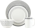 Kate Spade New York Charlotte Street East Slate 4-Piece Place Setting 4 Count Taupe/Grey