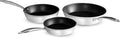 Luxurious Non-Stick Ceramic 3 Piece White Hammered Cookware Set Lightweight Scratch-Resistant Dishwasher Safe Oven Safe up to 500°F Suitable for All Stove Types