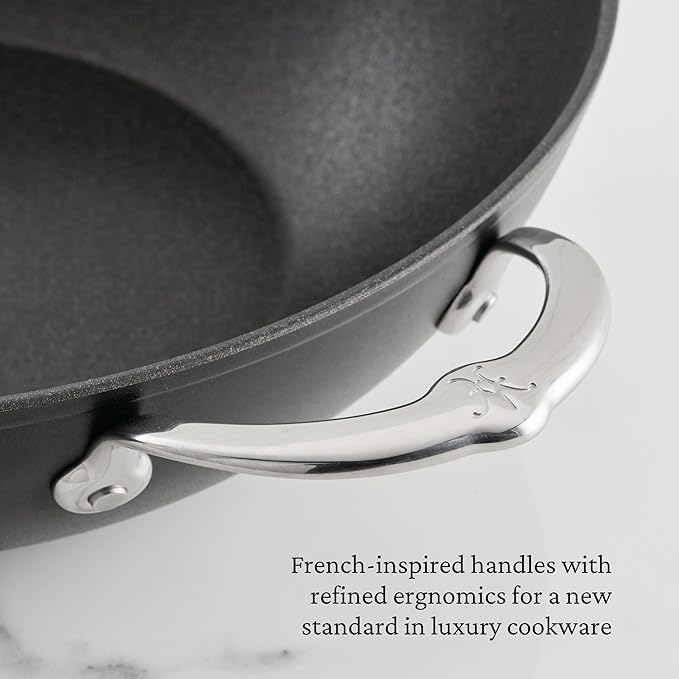 Hestan TITUM Fusion 10-Piece Nonstick Cookware Set Double Impact Stainless Steel Base &amp Aluminum Body Induction Compatible Made without PFOAs