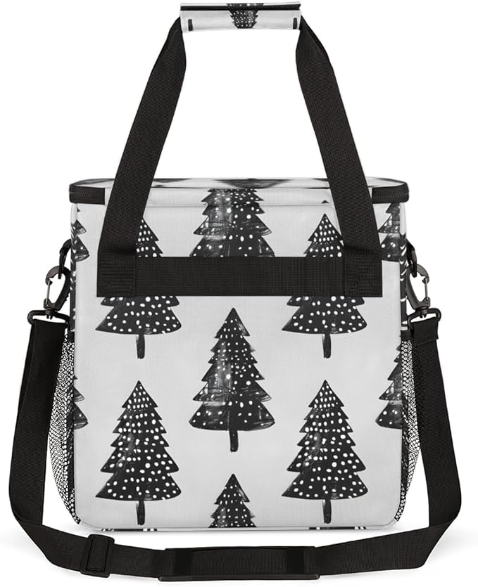 Christmas Festivals Coffee Maker Carrying Bag Christmas Tree Travel Storage Bag Compatible with K-Mini or K-Mini Plus Single Serve Coffee Brewer Carrying Case with Multiple Pockets &amp Shoulder St