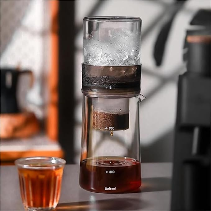 Generico Ice Drip Coffee Maker Iced Maker Drip Cold Brew Coffee Maker Machine Space Saving Leak-Proof 400ml capacity for Home and Office