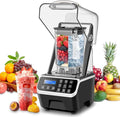 Commercial Blender 2200W 2.1QT 68OZ Quiet Blender Brushless Motors Commercial Smoothies Frozen DrinksSelf-CleaningElectric Countertop Blenders Heavy-DutySilver Grey