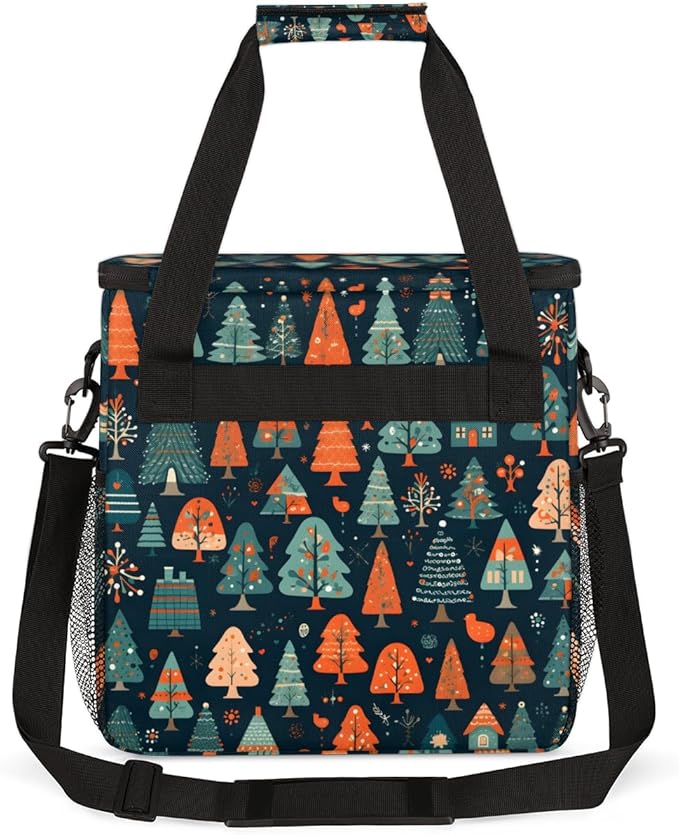 Christmas Tree Coffee Maker Carrying Bag Lovely Tree Travel Storage Bag Compatible with K-Mini or K-Mini Plus Single Serve Coffee Brewer Carrying Case with Multiple Pockets &amp Shoulder Strap