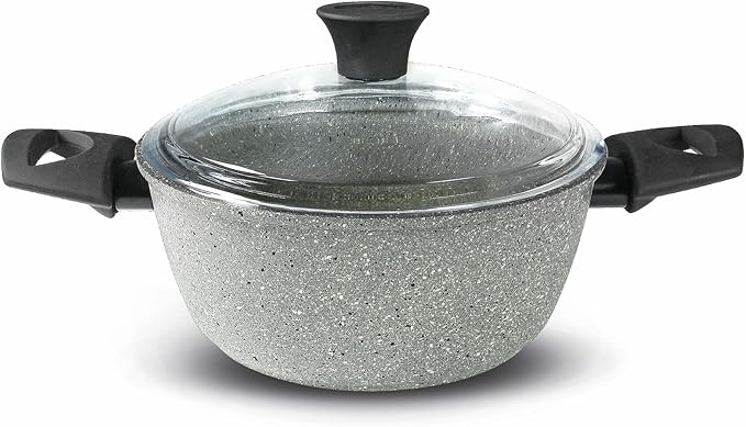 Flonal Pepita Bronze 8-Piece Forged Aluminum Non-Stick Cookware Set (Gray)