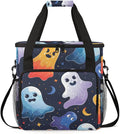 Bright Spooky Ghosts Coffee Maker Carrying Bag Portable Travel Storage Tote Bag Compatible with K-Mini or K-Mini Plus Single Serve Coffee Brewer Carrying Case with Multiple Pockets &amp Shoulder St