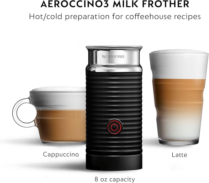 Nespresso Vertuo Next Coffee and Espresso Machine by De'Longhi with Milk Frother Limited Edition18 ounces Matte Black