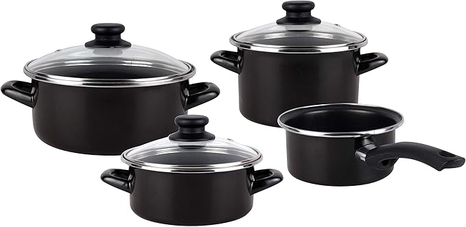 Magefesa 2454140031 – Kitchen Bateria ClÃ ¡Steel SICA Kenya 7 Pieces Black