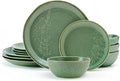 Pfaltzgraff Carrie 12 Piece Dinnerware Set Service for 4 Green