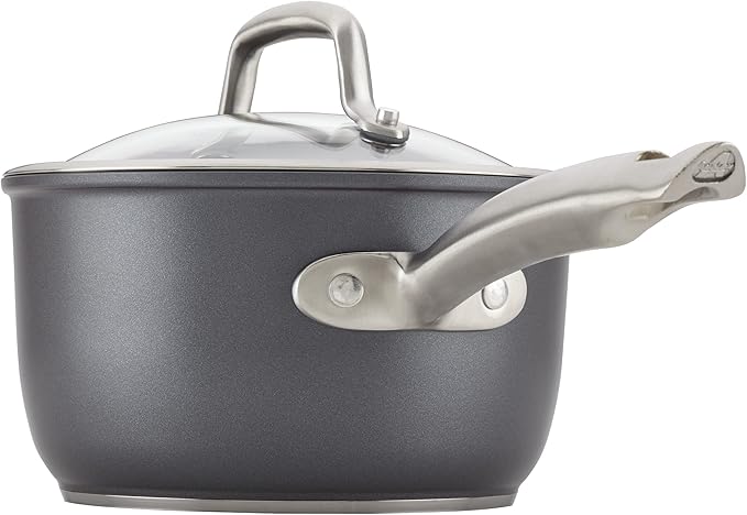 Anolon Accolade Forged Hard Anodized Nonstick Pots &amp Pans - Induction Cookware Set - 12 Piece - Moonstone Gray