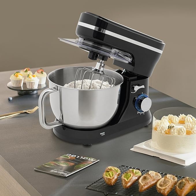 Kitchen in the box Stand Mixer4.5L Small Electric Food Mixerfor Daily Use with Egg Whisk