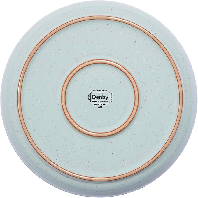 Denby - Heritage Pavillion Medium Plate - 8.25in Blue Scratch &amp Chip Resistant Dinner Lunch Salad Plate For Everyday Use - Ceramic Stoneware Tableware Dish - Dishwasher &amp Microwave Safe