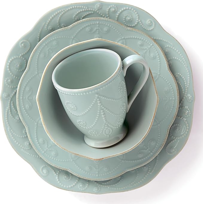 Lenox French Perle 4-Piece Place Setting Ice Blue12 oz