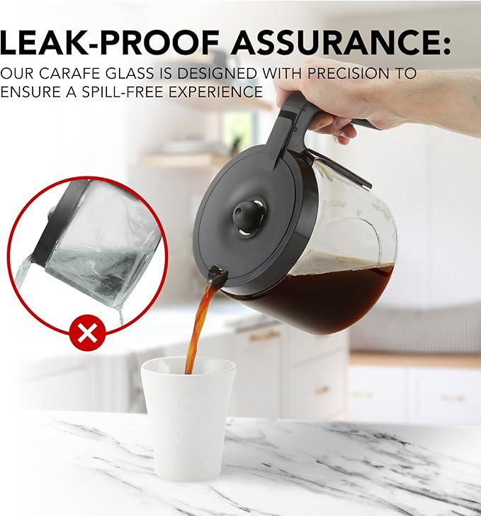 12-Cup Carafe Replacement Only Compatible with keurig-K Duo Single Serve 5100 Model Will Not Fit keurig-K Duo Essentials Single Serve Coffee Maker and K-Duo Hot &amp Ice