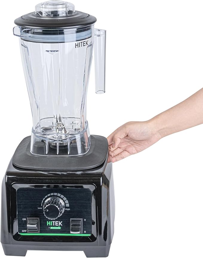 Restaurantware-Hi Tek 3 HP Commercial Blender 1 Variable Speed Heavy-Duty Blender - 64-Ounce Tritan Jar Toggle Control White Plastic Industrial 3 HP Motor