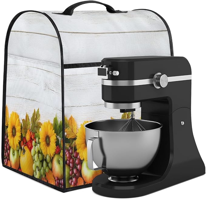 cfpolar Kitchen Aid Mixer Cover Compatible with 6-8 Quarts Pumpkin Sunflower Food Stand Mixer Cover Kitchen Aid Mixers Accessories Appliance Organizer Bag Dust Covers with Zipper Pocket