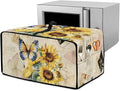 Toaster Oven Dust Cover with Accessory Pockets Neat Storage and Protection with Organizing Side Pockets for Kitchen Toaster Oven Appliances Decor Sunflower Butterfly