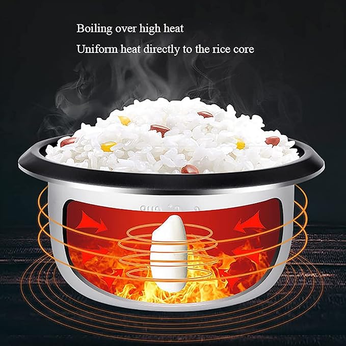 Household Electric Rice Cooker with Steamer Non-Stick Inner Pot Intelligent Insulation Make for 1-8 People(1.5l)