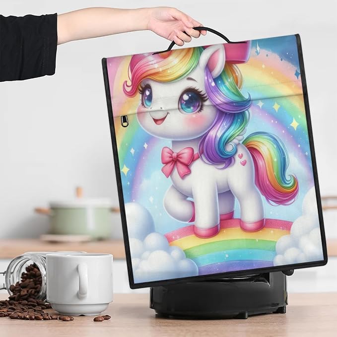cfpolar Kitchen Aid Mixer Cover Compatible with 6-8 Quarts Unicorn Rainbow Bow Stand Mixer Cover Kitchen Aid Mixers Accessories Appliance Organizer Bag Dust Covers with Zipper Pocket
