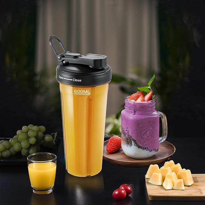 AMZCHEF Professional Blenders for Kitchen 1800 W Smoothie Blender with 2 Blend Way 4 Functions and 3 Speeds 63 oz Blender for Smoothies Frozen Drinks Ice Cream Soup 20 oz blend bottle Black