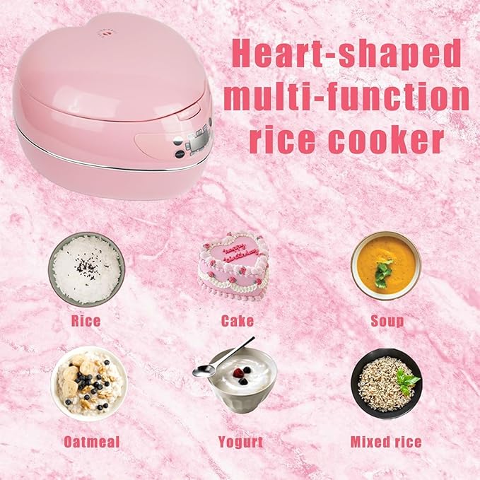 Pink Rice Cooker Smart Rice Cooker 8 Cup With Delay Preset Timer And Auto Thermostat Gifts Keep Warm For Brown Rice Yogurt Cake Tomato Soup